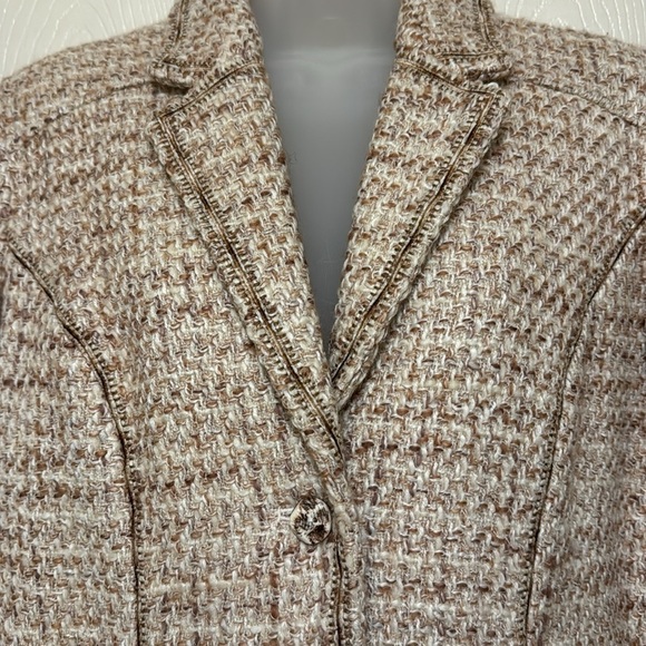 Coldwater Creek Stitched Boucle Wool Blend Jacket/Blazer Size 12P - Picture 3 of 12